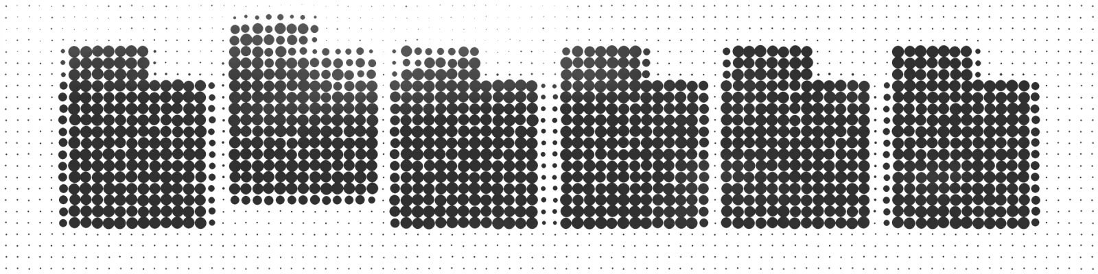 A grid of dots draws a row of tabbed cards, one of them pulled out; a veil dissolves part of it.